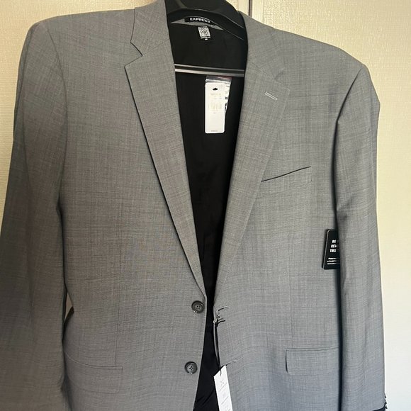 Extra Slim Gray Wool-Blend Modern Tech Suit Jacket - Picture 5 of 7
